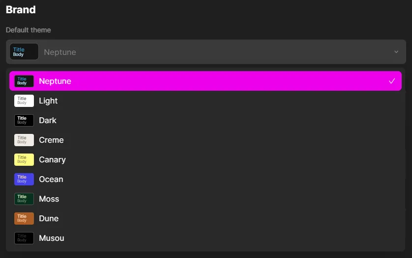 Elevate Your Presentations: A Power User's Guide to Tome AI Presentation 2 Neptune theme, Tome AI Presentation visual theme options